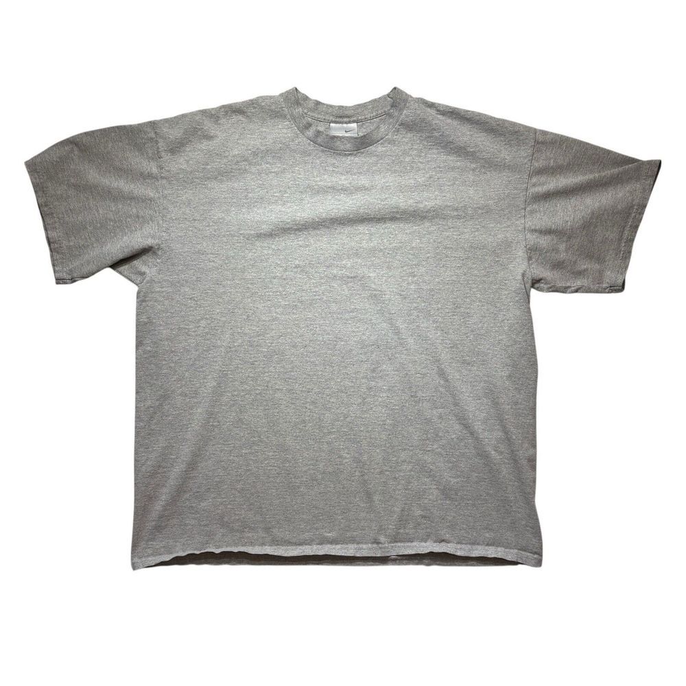 Vintage Nike T-Shirt Adult XL Gray Short Sleeve Mini Swoosh Essentials Y2K
